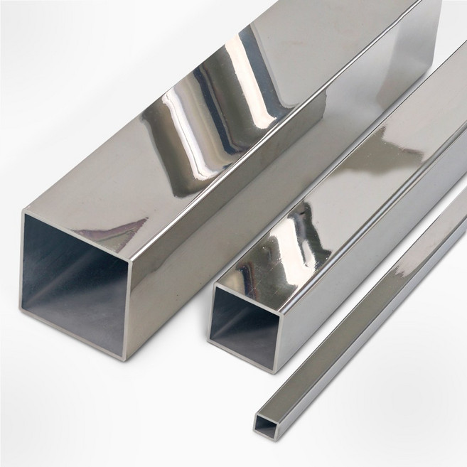 스텐 사각파이프 STS201 폴리싱(유광) 100mm 단위로 판매, 1개