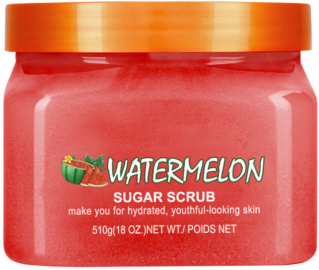 糖鹽磨砂膏 去角質保溼嫩滑 香氛軟化角質 去雞皮膚沐浴鹽, 1個, watermelon【西瓜】610g僅供銷售）