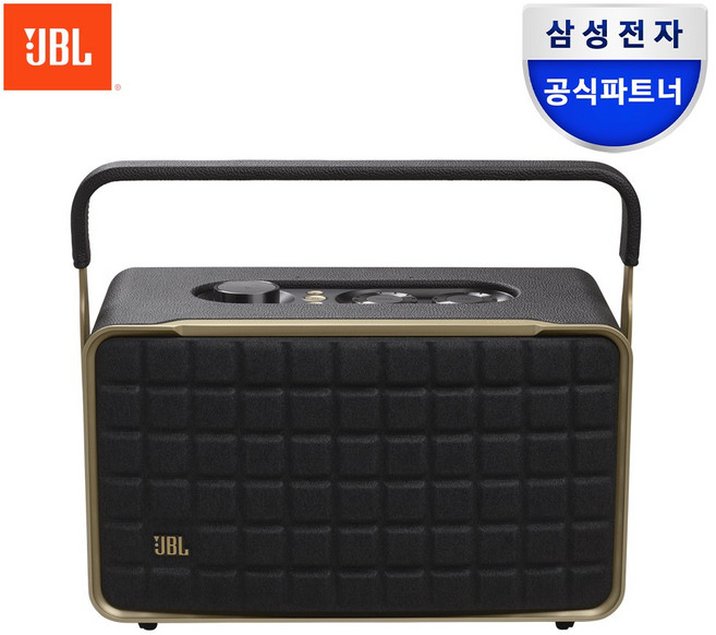 삼성공식파트너 JBL Authentics 300 어센틱 300 블루투스 스피커 홈 인테리어 무선 스테레오 2.0 고선명도 스트리밍 멀티룸 재생 최대8시간 전용앱 휴대용 무선 스피커, 블랙