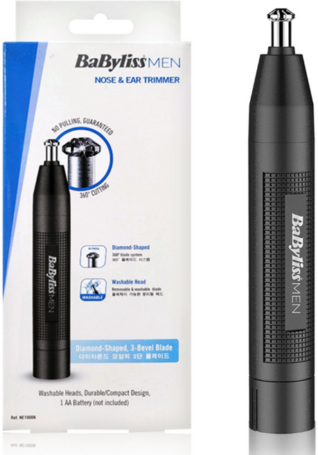 바비리스 포맨 다이아몬드형 3단 블레이드 코털정리기, NE1000K, BLACK