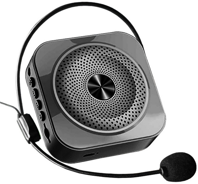 주닉스 헤드 마이크 휴대용 스피커 MC-1pro 강의용 수업용 유선 미니 앰프 스피커 블랙 화이트