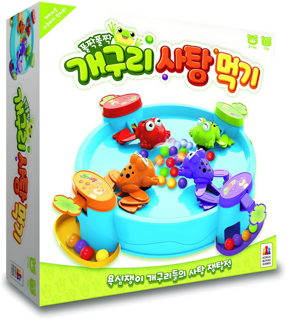 코리아보드게임즈 폴짝폴짝 개구리 사탕먹기, 1개, 혼합색상