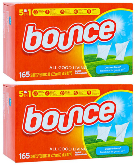 바운스 건조기 드라이시트 165매 x 2개 국내배송, 1개, 330개입