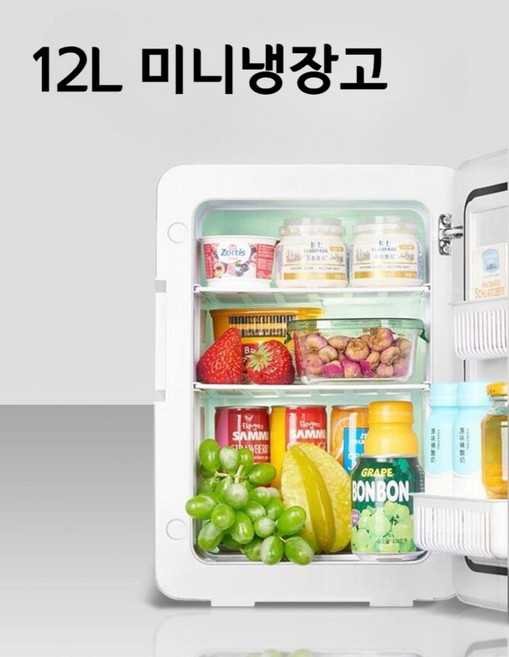 와이디스 220V 12L 미니냉장고 냉장고 기숙사 뷰티 메이크업 마스크팩 가정용 소주 맥주 탄산음료 원룸 화장품, 12L 화이트