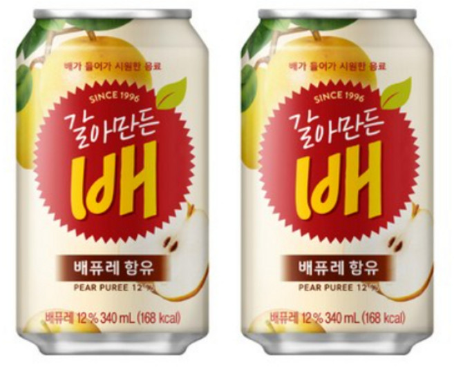 해태음료 갈아만든배 355ml x 18개입