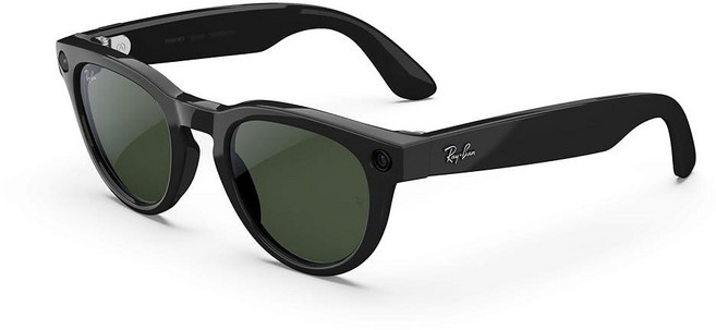 Ray-Ban Meta (Gen 2) Headliner Shiny Black | Smart AI Glasses for Men Women — 2x Battery Life —, 샤이니 블랙, 트랜지션 그래파이트 그린 렌즈