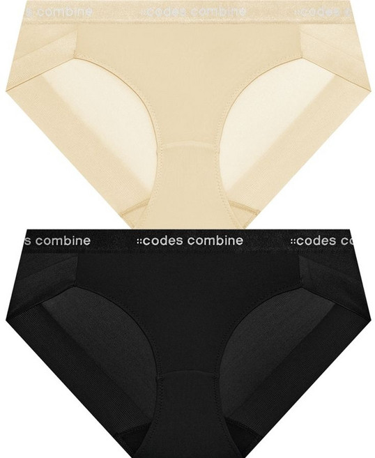 [백화점 정품] 코데즈컴바인 이너웨어 베이직 여성 햄팬티 스킨 블랙 2종(CEWBP162SKBK)