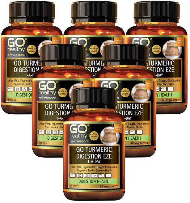 고헬씨(Go Healthy) 고헬씨 튜메릭(강황) 다이제스쳔 EZE 원어데이 60 베지캡슐 X 6개, 360캡슐, 1세트, 60정