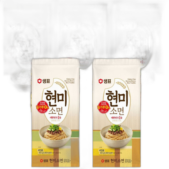 샘표 현미 쌀소면 쌀국수/라면, 5개, 400g