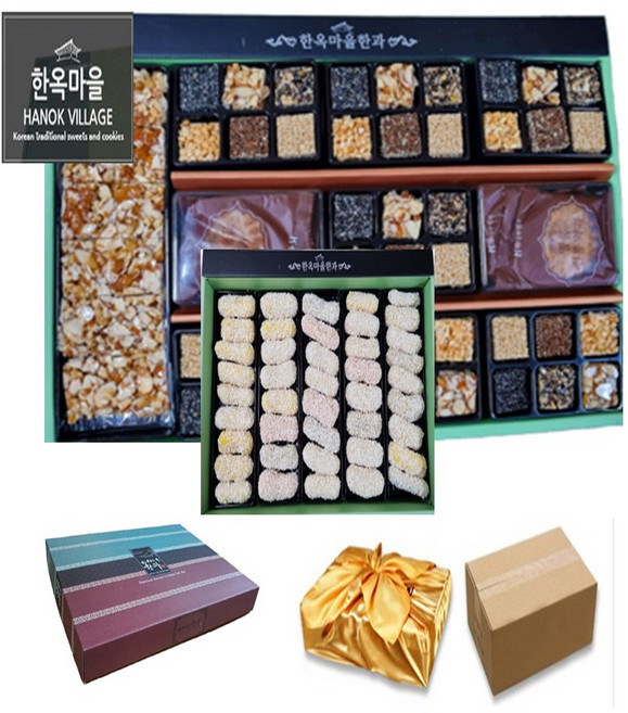 한옥마을한과선물세트 특대2단1호 2200g 한과선물세트, 1세트, 2.2kg
