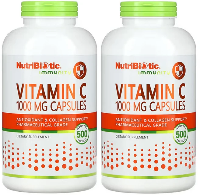 뉴트리바이오틱 면역력 비타민 C 1 000mg 500 캡슐, 2개, 500정 - 쿠팡