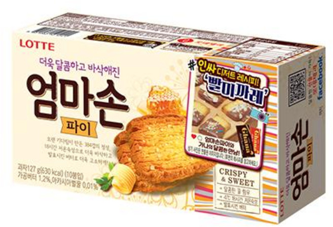 롯데 엄마손파이 비스켓, 6개, 127g