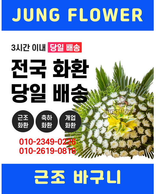 (정플라워)근조화환 애도화환 부고화환 근조바구니 (전국3시간배송), 최고급형