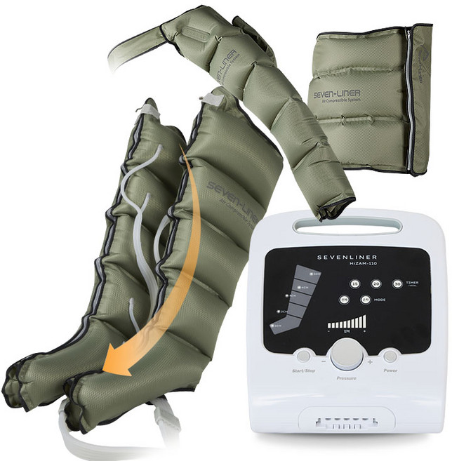 [국내제조] 공기압 발 마사지기 세븐라이너 하이잼 110 세트 (HiZAM-110 SET), 하이잼 110 세트 다리+팔+허리 커프 구성