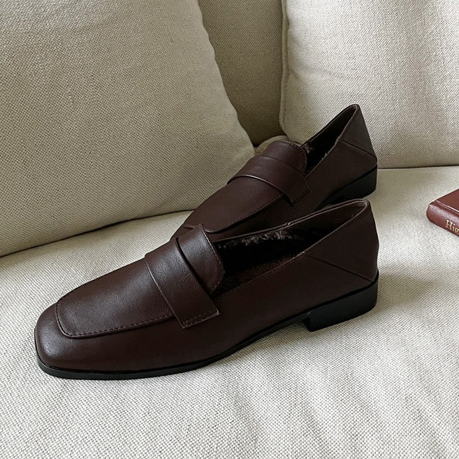 엠에스어패럴 여성용 로퍼 겨울단화 안감기모