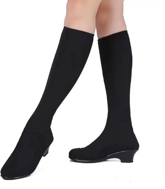 JoYouth3CM 여성 라인댄스부츠 웜업부츠 댄스화 줌바 라틴 미들 D016, 235, 블랙, 1