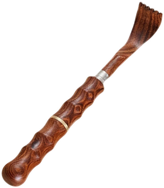 투데이리빙 길이 조절 효자손 가려움 해소 고급 대나무 등긁개 마사지봉 휴대용 부모님 선물용 효도용 지압봉 지압기, 브라운, 1개