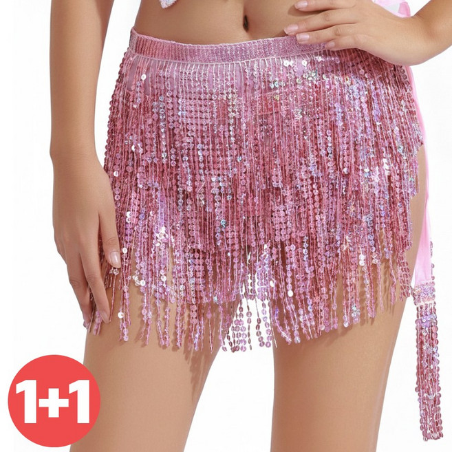 스팽글 밸리 힙스카프 스포츠 라인댄스복 2종