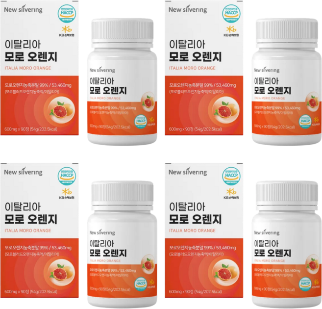 내 건강을 위한 이탈리아 모로오렌지 90정, 4개