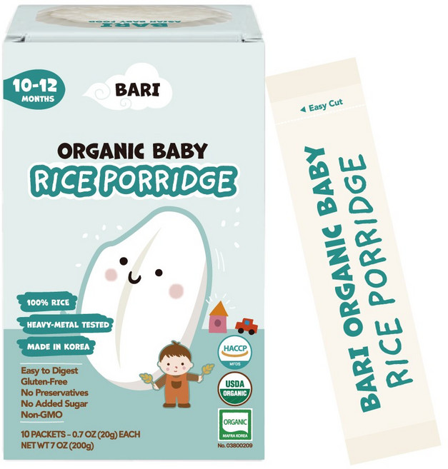 BARI 바리 유기농 쌀가루 후기 (10-12개월), 1박스, 200g