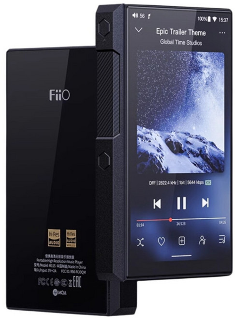 FiiO M11S 뮤직 플레이어 휴대용 MP3 안드로이드 32G 블랙, 1개