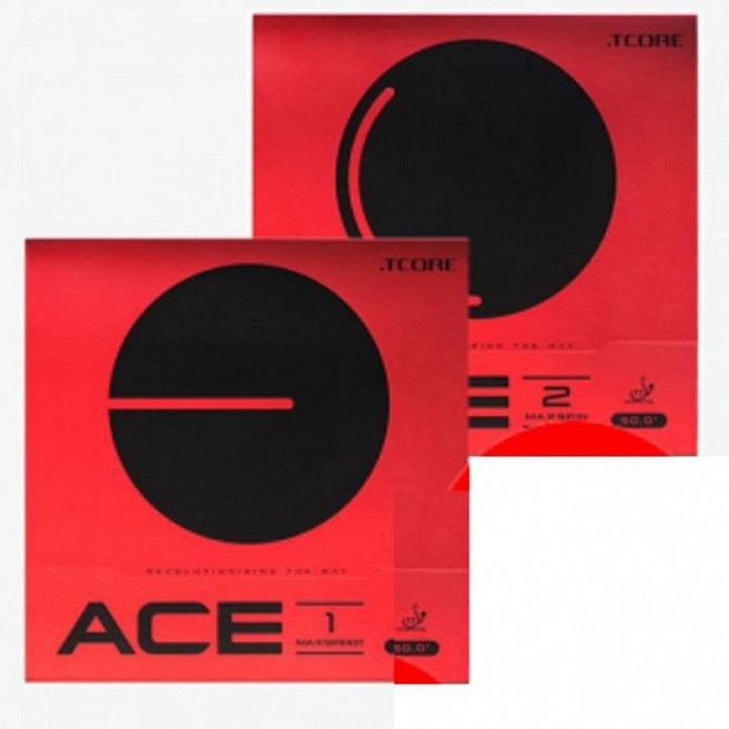 에이스 탁구러버 탁구라바 탁구채 라켓 러버 11개, 에이스2_적색1장 흑색10장, 1개