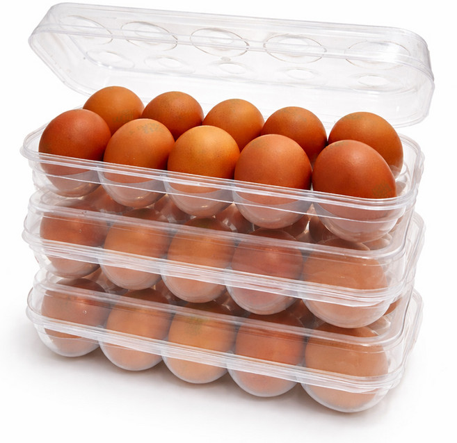 일상보담 냉장고 30구 계란 보관함 정리 트레이, 1세트, 투명