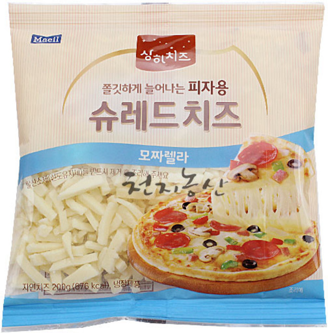 천지농산/매일 슈레드치즈 200gX1팩/피자치즈/모짜렐라, 200g, 1개