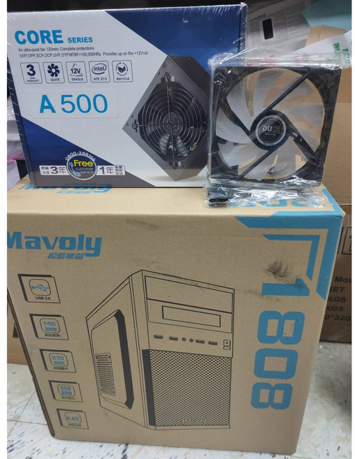 松聖 1808 USB3.0 機殼 MicroATX 送炫彩風扇 A500 POWER, 1個, CORE A500 + 1808 套餐