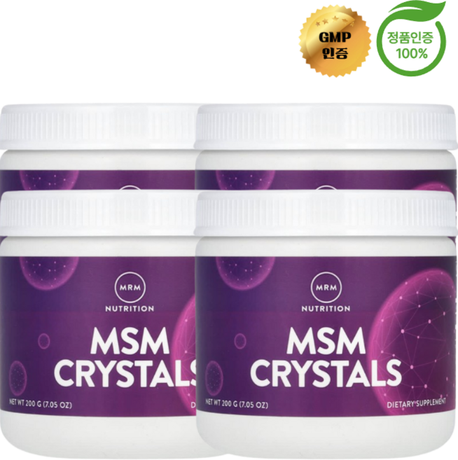 MRM 뉴트리션 4개X MSM 1000mg 200g, 4개