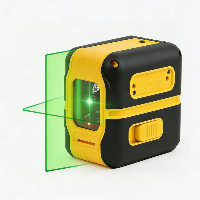 미니 레이저 레벨기 그린 휴대용수평기 2라인 수직 수평기 실내외 공용 레이저레벨기 다기능 공용수레벨기, 1개