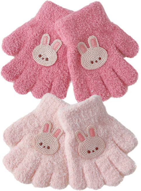 아기 프렌즈 손가락 장갑 곰돌이 토끼 유아 니트 2개 세트