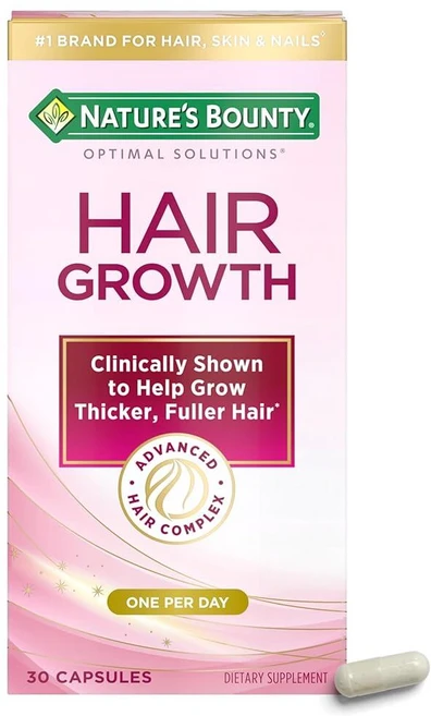 Nature's Bounty Optimal Solutions 비오틴이 함유된 모발 성장 보충제 비오틴 실리콘 및 아르기닌이 비타민 하루 월 분량, Nature's Bounty Optimal Soluti, 1개, 30정 - 쿠팡