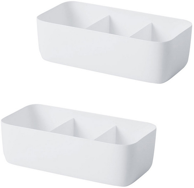 네이처안 3단 플라스틱 속옷정리함, 화이트, 2개