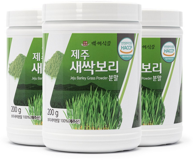 국내산 제주 새싹보리 분말가루 200g통 HACCP 인증제품, 200g, 3개