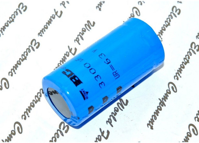 VISHAY BC 058 3300uF 63V 腳距 10mm 立式電解電容, 1個