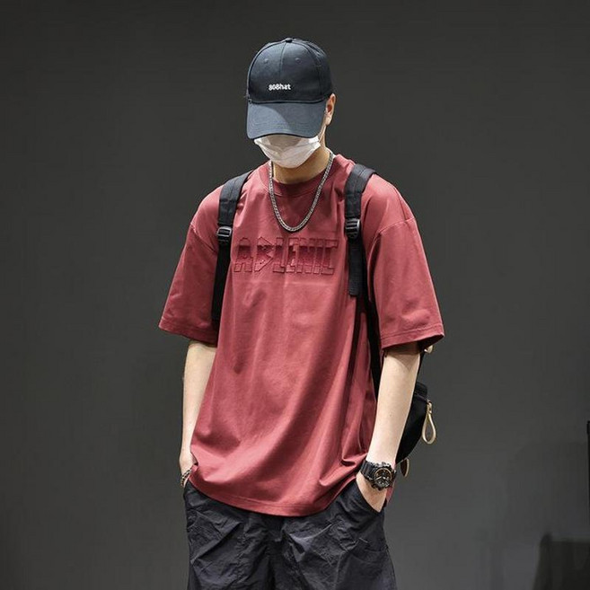 男款短袖T恤 圓領寬鬆涼感科技棉上衣