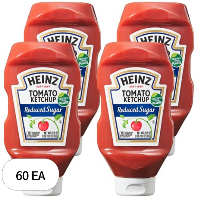 하인즈 리듀스드 슈가 토마토 케찹, 836g, 60개