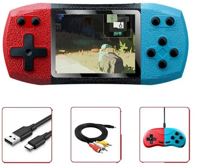 레트로 비디오 게임 콘솔 내장 620개 클래식 게임 휴대용 핸드헬드 게임 플레이어 충전식 콘솔 AV 출력, 01 CN, 08 A