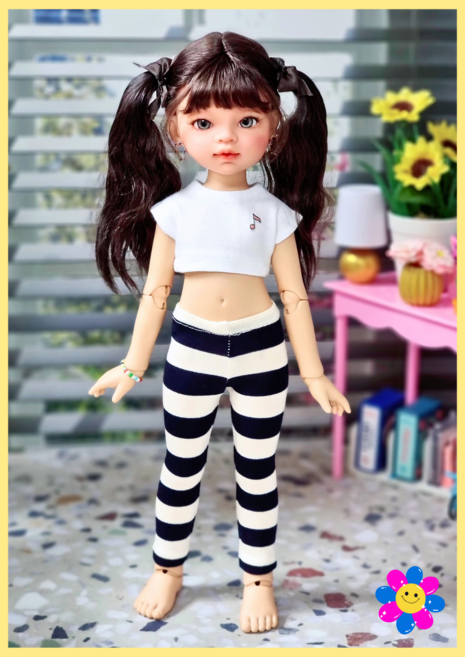 #파올라레이나 32cm ( 네이비 스트라이프 레깅스 ) #USD 26cm #30cm 인형 #마구샵 #구체관절인형 #인형옷 #도리스돌, 30cm 인형, 1개