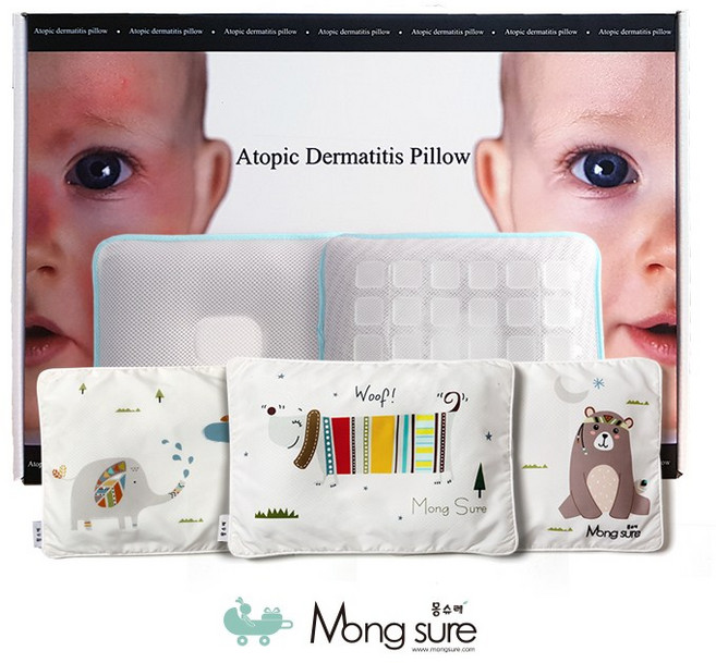 몽슈레 아토피 방지 태열베개 좁쌀베개, 베이지