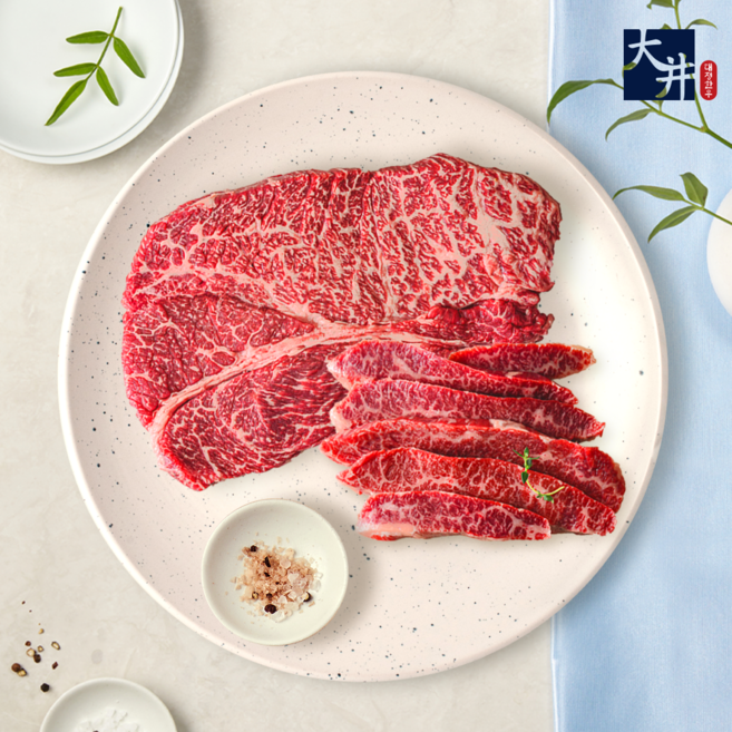 [대정한우] 구이 2종 정성 선물세트 400g, 1++ 등심&치마살 베이직 선물세트 400g, 1개