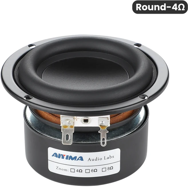 AIYIMA 3 인치 서브 우퍼 스피커 4 8 옴 25W 소형 강철 대포 오디오 사운드 스피커 고출력 긴 스트로크 라