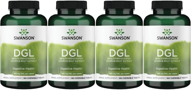 스완슨 DGL 감초 뿌리 추출물 385mg 츄어블, 180정, 4팩 - 쿠팡