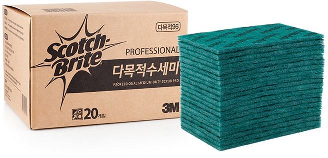 스카치브라이트 다목적 수세미, 20개입, 1개