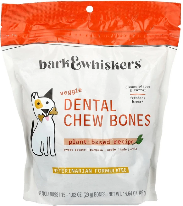 성견용 덴탈 츄 본 15개 베지 | Dr. Mercola Bark & Whiskers, 성견용 덴탈 츄 본 15개 베지 | Dr. Mercol - 쿠팡