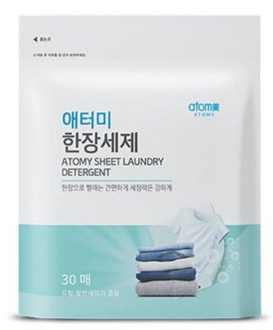 텐바이텐 애터미 세탁세제 한장세제 30매, 제품, 1개