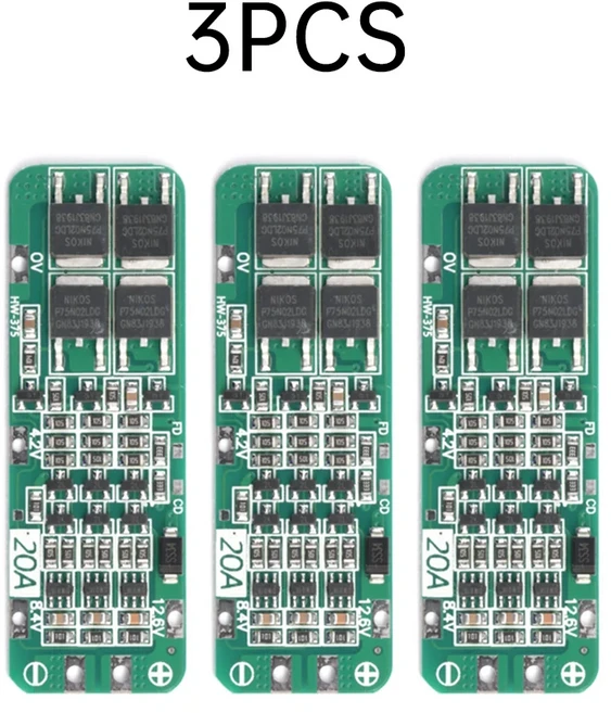 3S 20A 리튬 배터리 충전기 보호 PCB BMS 3.6V 셀 모듈