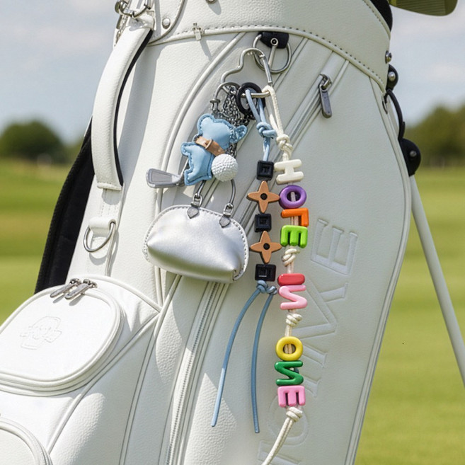 골프 열쇠고리 키링 가방고리 네임텍, 1개, 홀인원