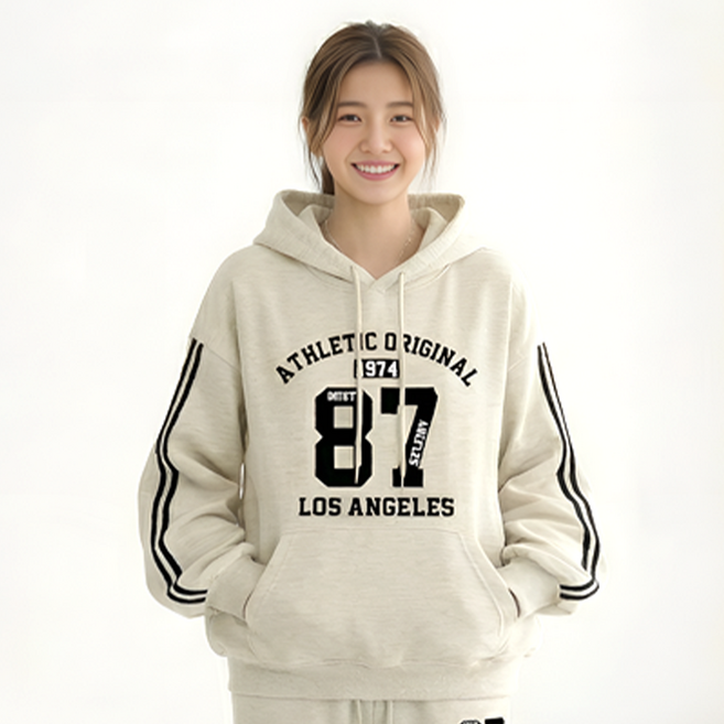 몰토벨리노 [ANSANGSA] 어슬래틱오리지널87 여성 오버핏 트랙 후드 티셔츠